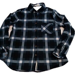 Women's Passport‎ Soft Flannel Long Sleeve Fleece Line Shirt Size Large